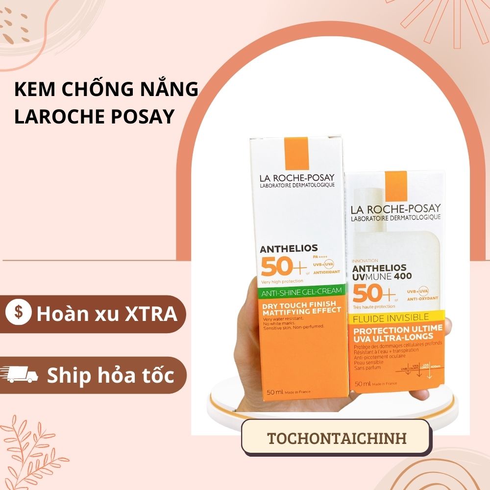 Kem chống nắng LA ROCHE POSAY Dry touch Anti Shine Gel cho da dầu và LA  ROCHE POSAY Anthelios Fluide Invisible MẪU MỚI | Shopee Việt Nam