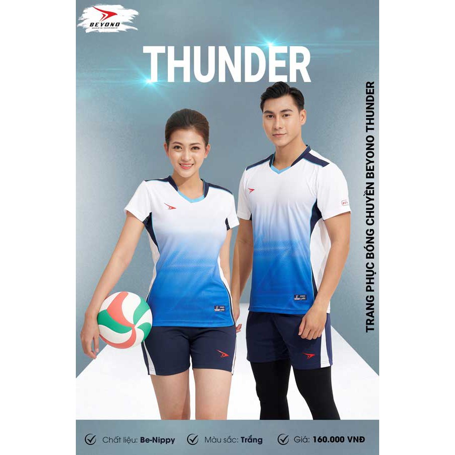 Bộ quần áo bóng chuyền nam và nữ Beyono Thunder - vải mè cao cấp ,mịn và thoáng mát - hàng phân phối chính hãng