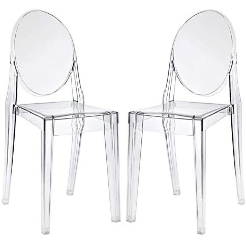 Ghế cafe nhựa trong Victoria Ghost