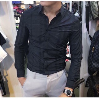 [ Thời trang cao cấp ] Áo sơ mi cao cấp vân chìm Burberry