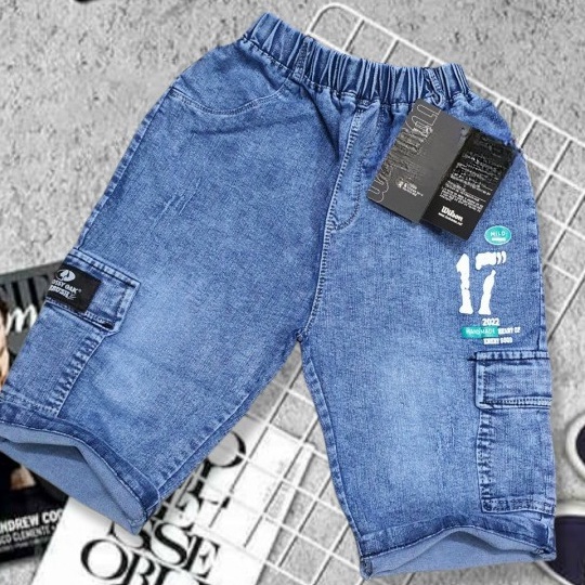 Quần jeans ngố bé trai sz 30-50kg chất jeans mềm co giãn