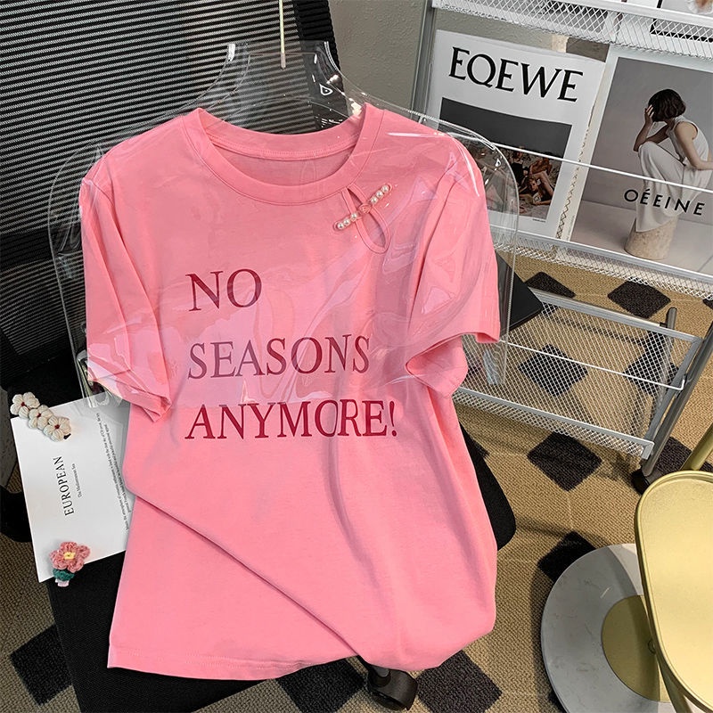 Mới Áo Thun Nữ Tay Ngắn In Hình Đơn Giản