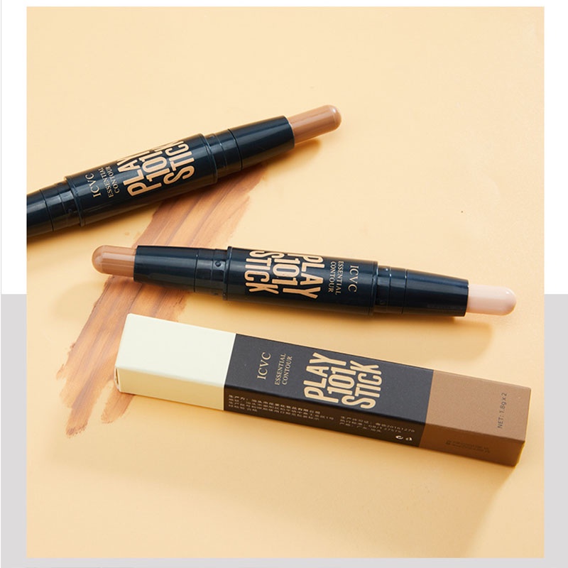 ⚜️Thanh Tạo Khối Che Khuyết Điểm 2 Trong 1 Lameila Play 101 Stick Hàng Nội Địa Trung Phấn bắt sáng hai đầu