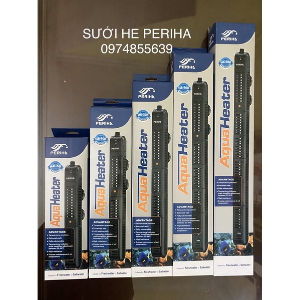Sưởi HE PERIHA chống bỏng 50W-100W-200W-300W chính hãng