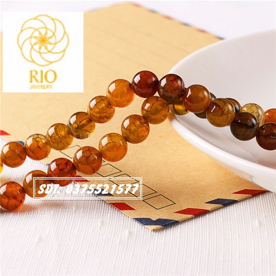 Hạt đá lẻ mix vòng tay trang sức handmade mã não mắt rồng