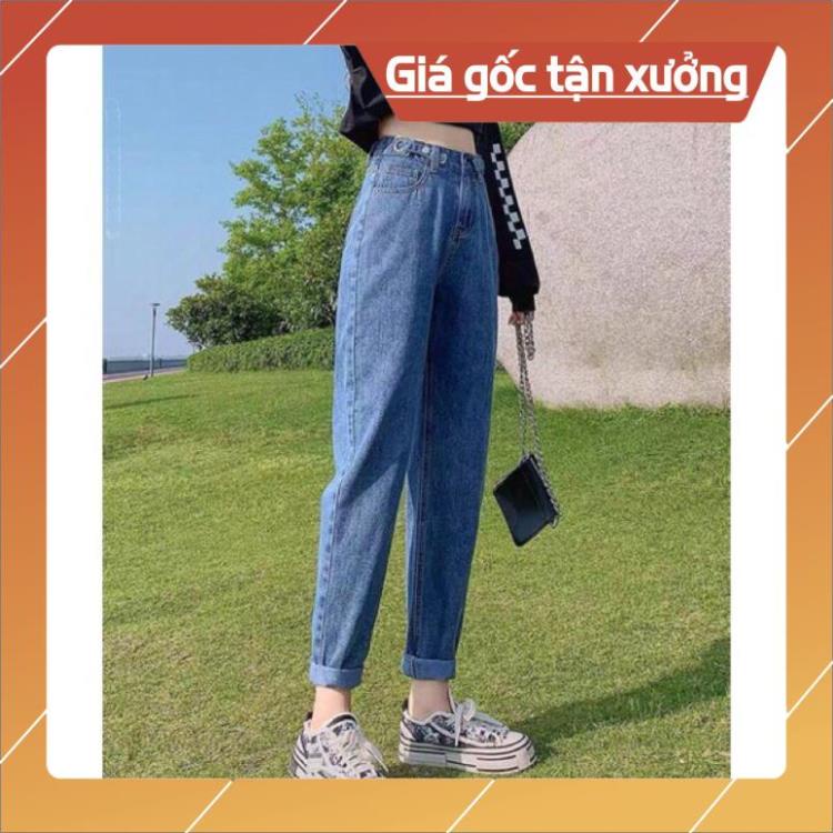 Quần jean bò baggy nữ ống suông xuông rộng hàng Quảng Châu phong cách Hàn Quốc sành điệu style 2021 - HAPONO-J007 | BigBuy360 - bigbuy360.vn