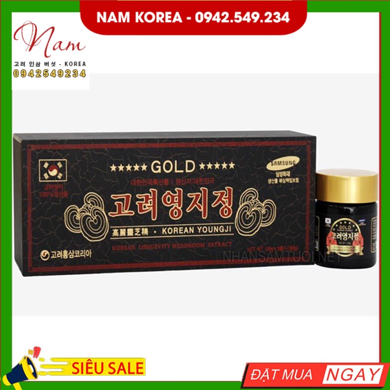 Cao Linh Chi Hộp Gỗ Đen Hàn Quốc