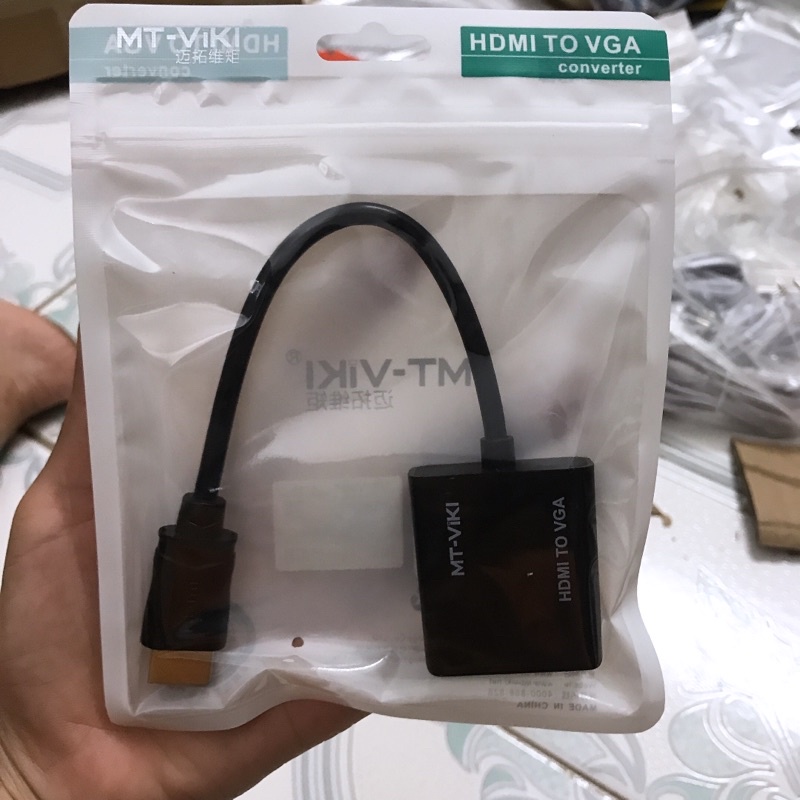 Cáp Chuyển Đổi Tín Hiệu HDMI Sang VGA Dài 20Cm ,HDMI to VGA,Dây Máy Chiếu Laptop PC