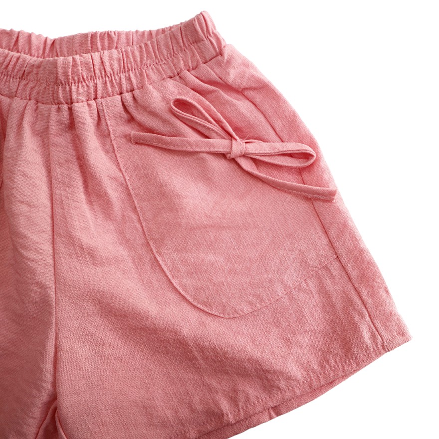 [Mã BMBAU50 giảm 7% đơn 99K] Quần Short Đũi Bé Gái 3-7 Tuổi Phối Túi Dán Đính Nơ SILBER KIDS