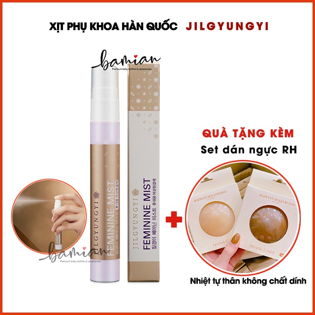 Xịt phụ khoa JIL GYUNG YI FEMININE MIST 9ml Khử mùi tăng ẩm và sạch khuẩn