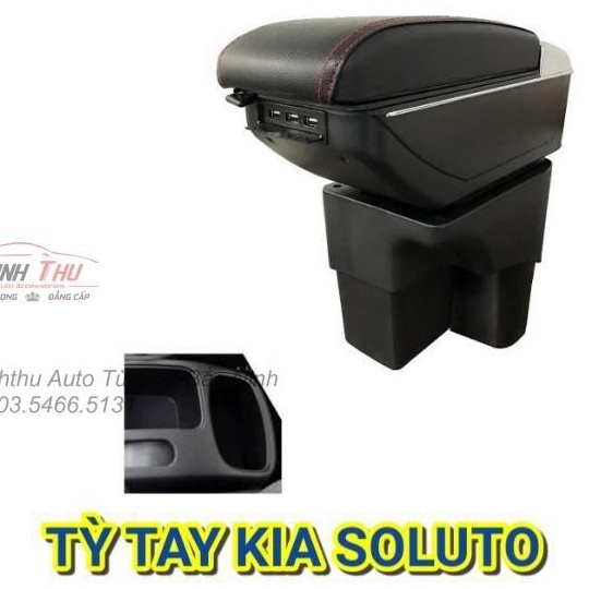 Hộp tỳ tay ô tô xe Kia Soluto tích hợp 7 cổng USB