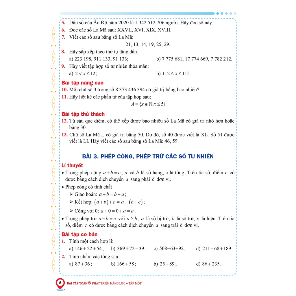Sách – Bài tập Toán 6 phát triển năng lực tập một