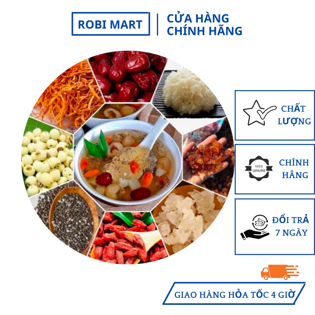 Set chè tuyết yến dưỡng nhan Robi Mart 13 vị nấu 10-12 chén chè hàng chính hãng