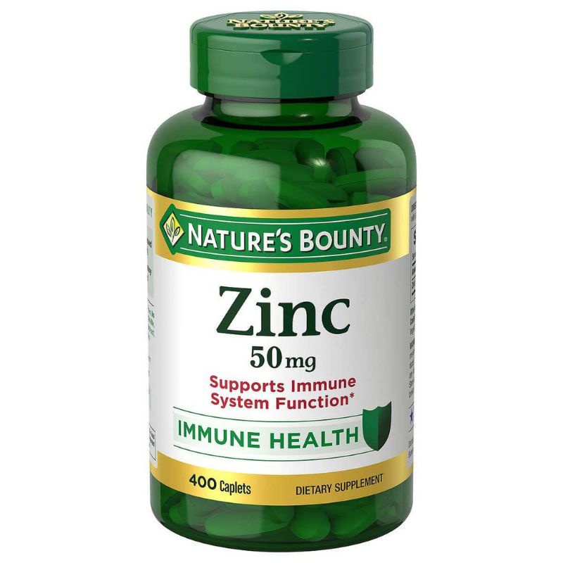 Viên uống bổ sung kẽm Nature’s Bounty Zinc 50mg 100 viên  và 400 viên