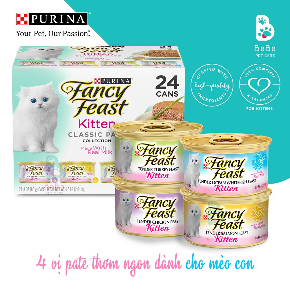 Pate FANCY FEAST - Nhãn Hiệu Pate Cho Mèo Được Yêu Thích Trên Toàn Thế Giới - Nhập Khẩu Từ Mỹ