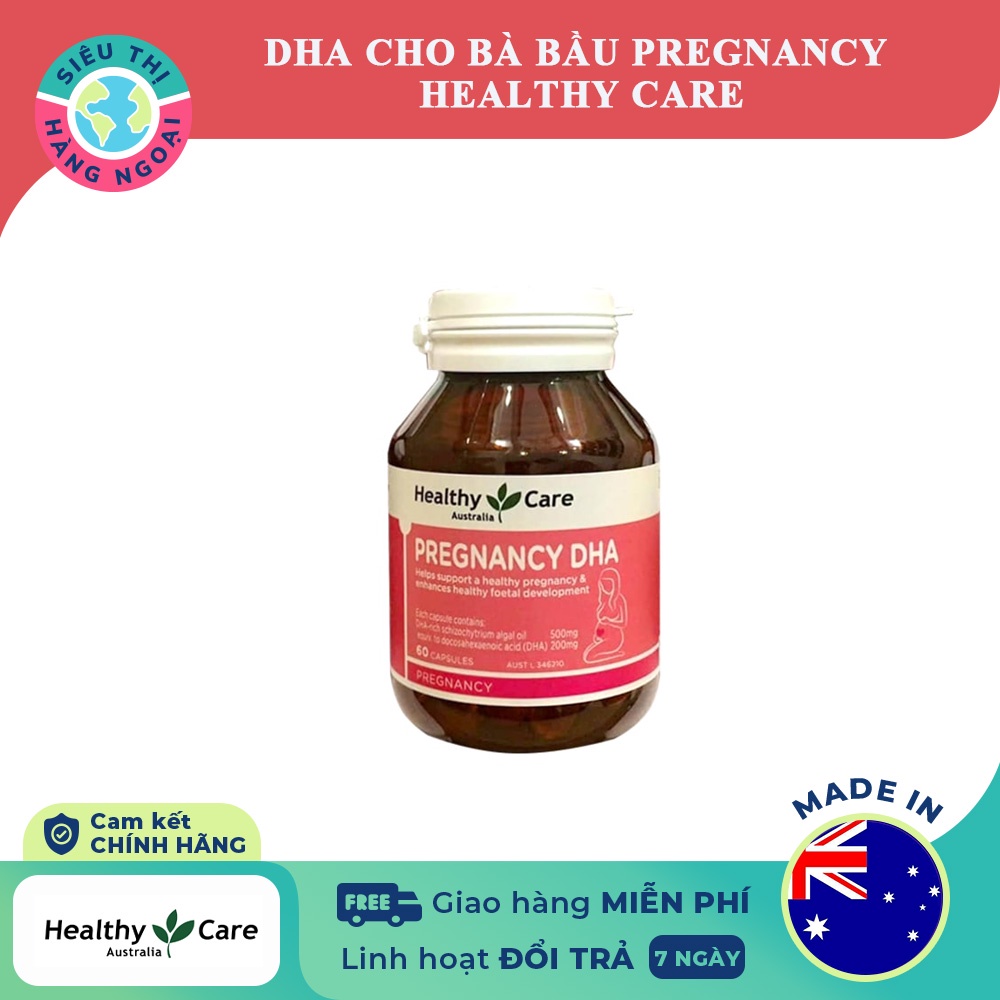 Viên DHA bầu Healthy care DHA Pregnancy 60 viên Úc