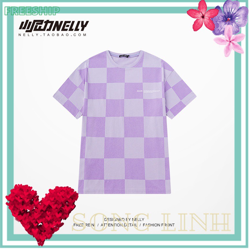 Áo thun Nelly - Heybig : Mẫu Ô CARO PARALLEL