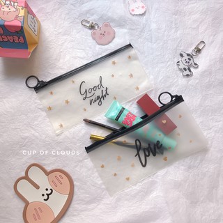 Túi zip trong đựng bút xinh xinh