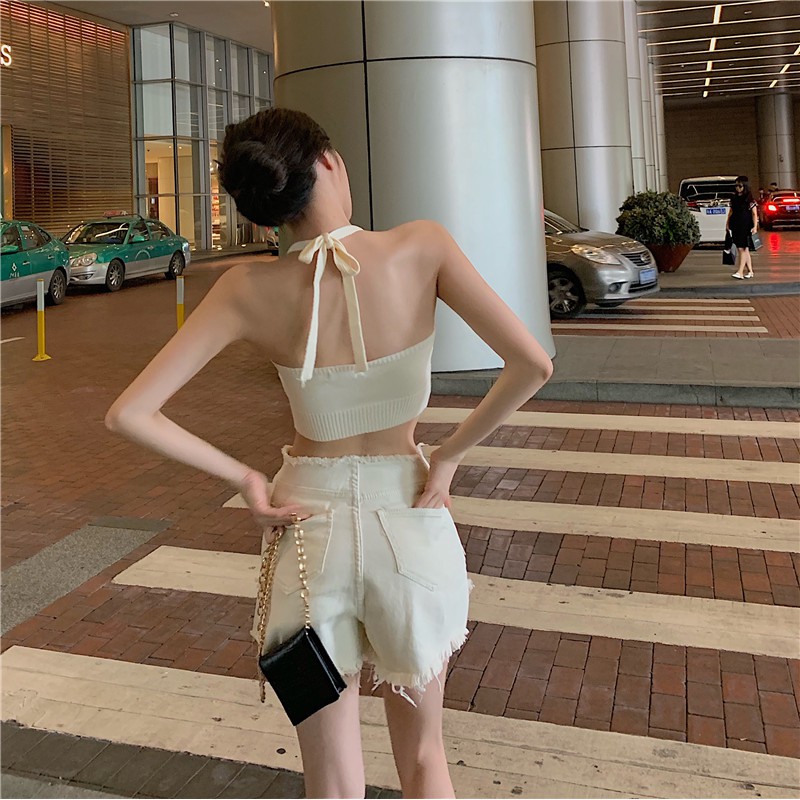 SET ÁO LEN QUẦN SHORT NỮ ULZZANG 🌼