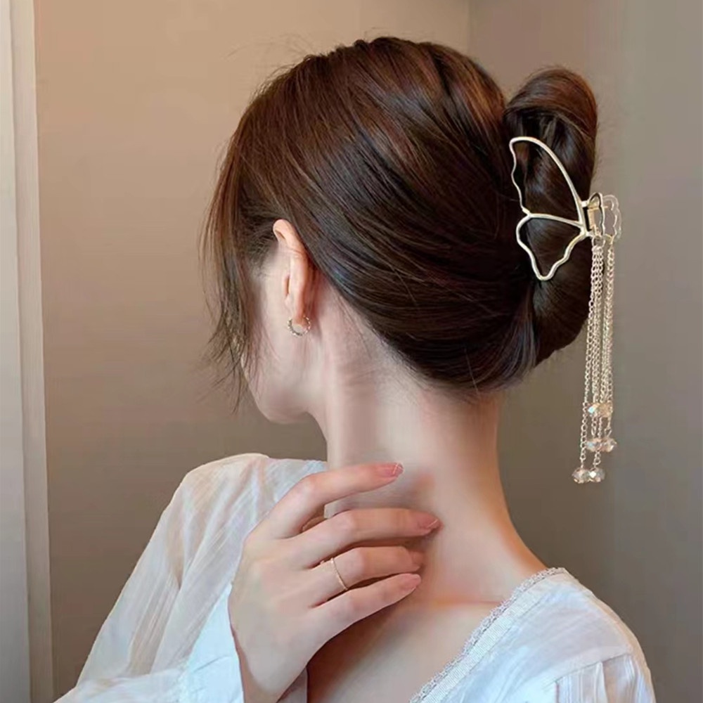 Kẹp Tóc Hình Cá Mập / Bướm / Cá Mập Đính Ngọc Trai Phong Cách Hàn Quốc Cho Nữ