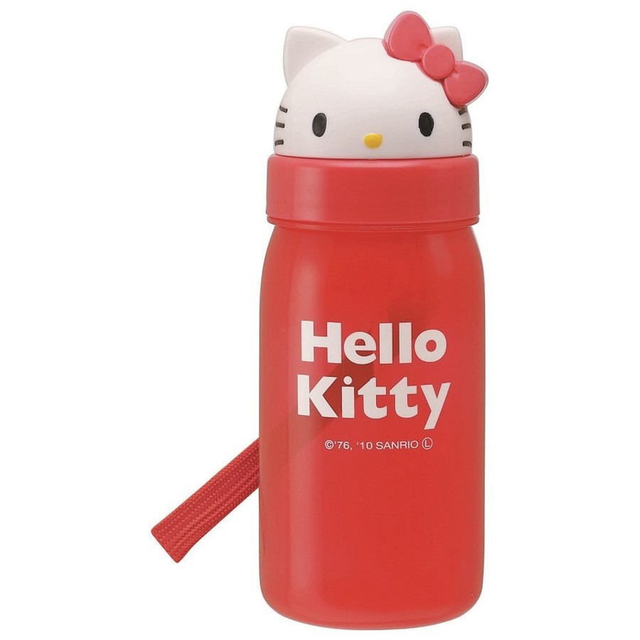 Bình nước vòi hút Skater hình Hello Kitty - ĐỎ 350ml