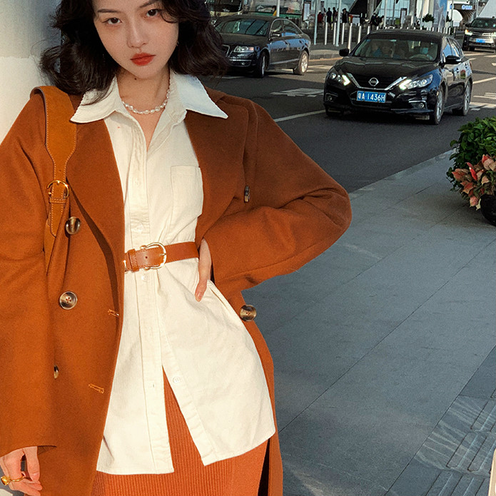 Áo Sơ Mi Tay Dài Phong Cách Retro Hàn Quốc Cho Nữ