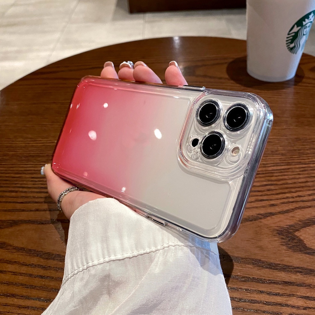 Ốp Điện Thoại TPU Mềm Trong Suốt Màu Gradient Cho iPhone 14 Pro Max 14 Plus 14 Pro