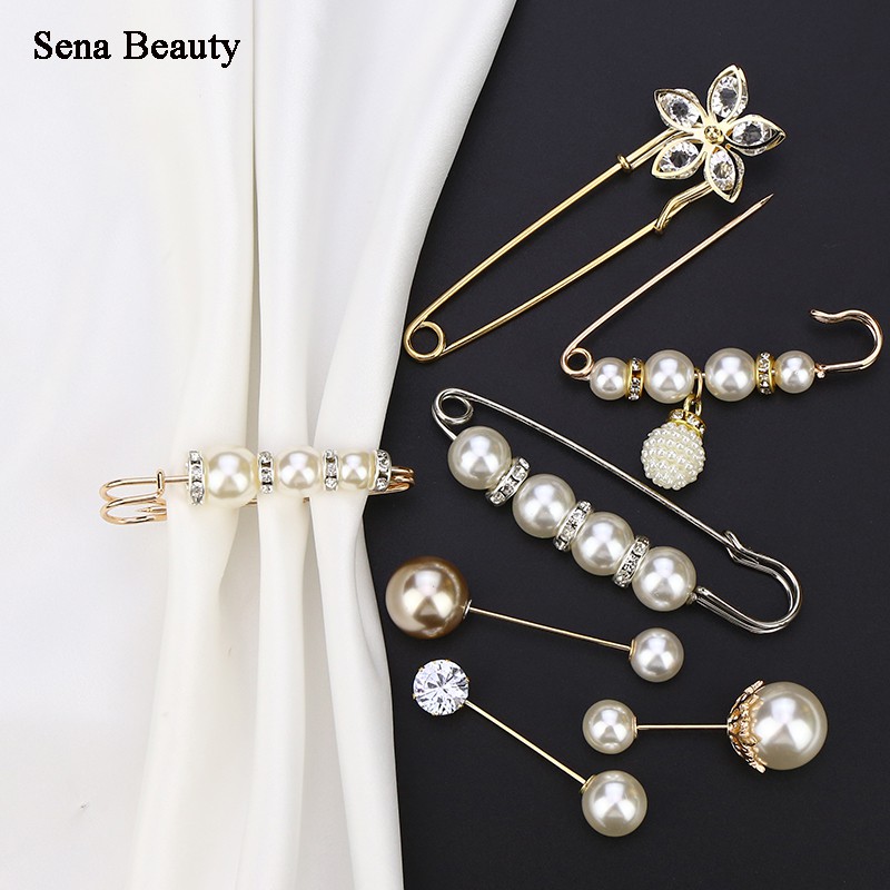 Set 4-6 ghim cài áo kẹp điều chỉnh và cố định trang trí quần áo váy thời trang Sena Beauty