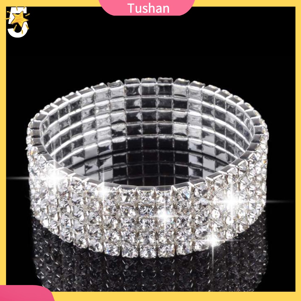 Vòng tay co giãn đính đá thời trang cho nữ