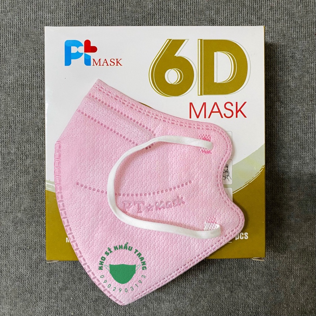 Khẩu trang 6D mask PT hộp 10 cái 5 lớp dày