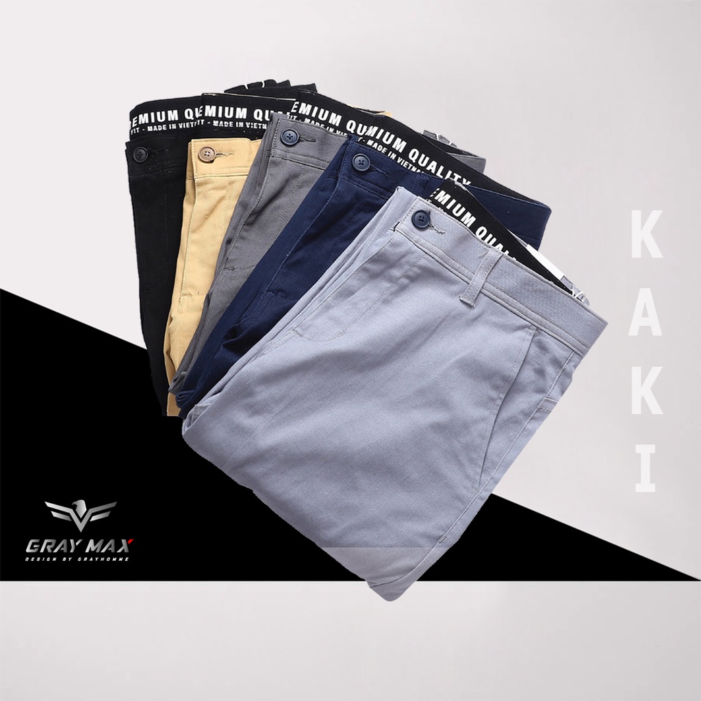 Quần kaki nam cao cấp dáng Slim Fit nhiều màu, co giãn, dày dặn, cứng phom