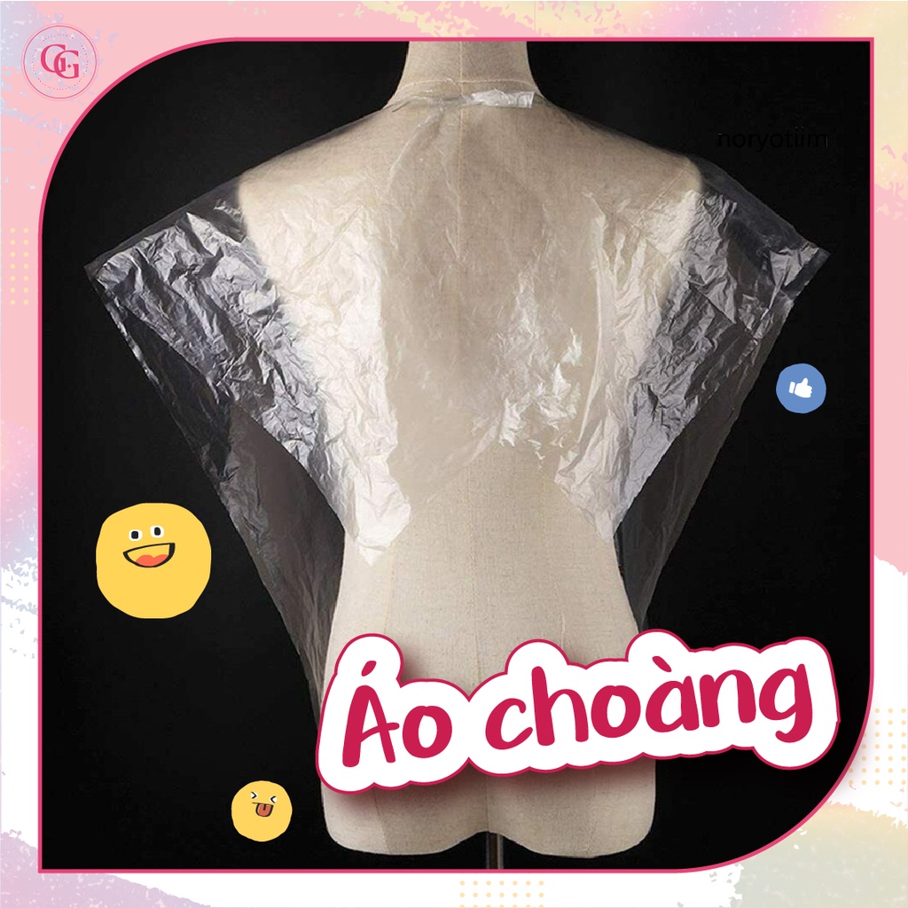 Áo trùm nilon dùng 1 lần hỗ trợ nhuộm tóc tiện lợi