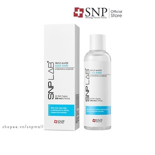 Toner Cấp Ẩm SNP LAB+ Triple Water Aqua Toner Tăng Cường Ẩm Gấp 3 Lần Cho Da Đàn Hồi Sâu Mềm Mại