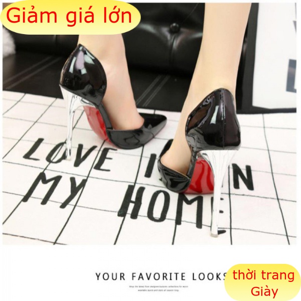 Giày Cao Gót Nữ 10cm Mũi Nhọn Thời Trang