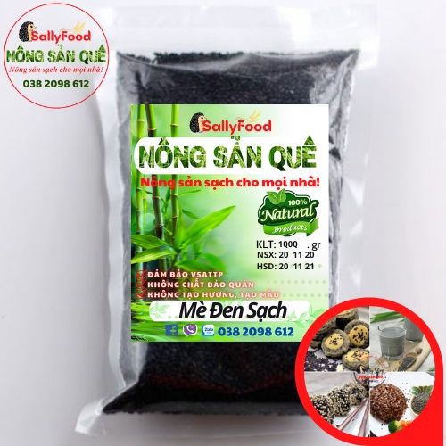 Mè Vàng Nguyên Vỏ Mè Đen Mè Trắng Hữu Cơ SallyFood 250g 500g 1kg Hạt Vừng Đen Trắng Vàng Organic Sạch Sống Chưa Rang