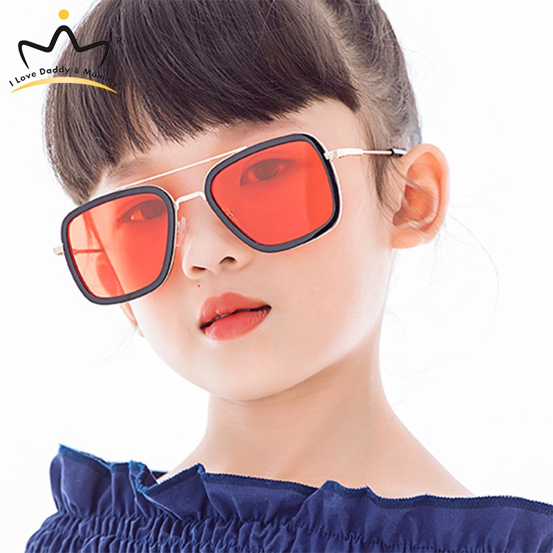 Kính Mát Gọng Kim Loại Chống Tia UV Phong Cách Cổ Điển Thời Trang Mới Cho Trẻ Em