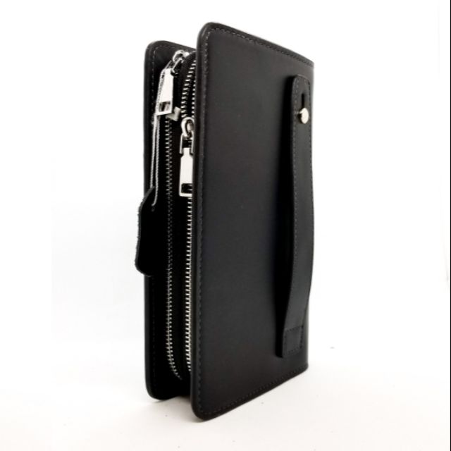 Ví cầm tay nam 2 khóa da bò