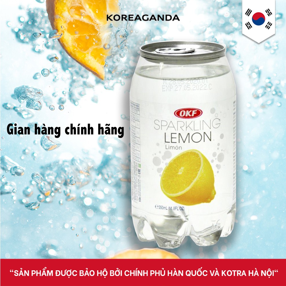 Nước ngọt có ga SPARKLING vị chanh vàng 350ml - OKF HÀN QU