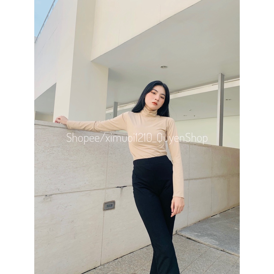 Áo Thun Nữ Cổ Lọ Tay Dài Nữ Hàng Thu Đông - QS QUYEN SHOP