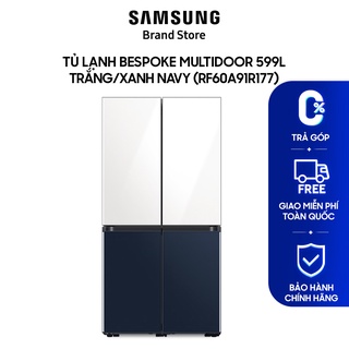 TRẢ GÓP 0% Tủ lạnh BESPOKE Multidoor Samsung 599L Trắng Xanh Navy