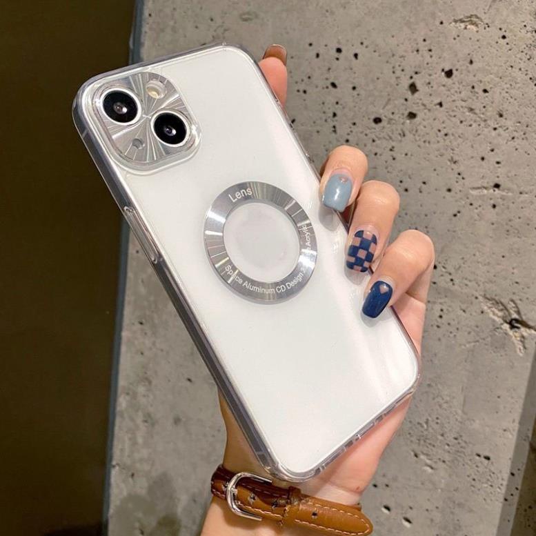 Ốp Điện Thoại Acrylic Trong Suốt Viền Kim Loại Sang Trọng Chống Rơi Cho IP 7 8 PLUS X XS MAX 14 11 12 13 PRO MAX