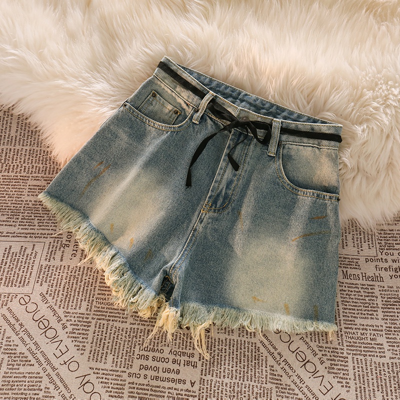 NUZIRO  Áo tay loe/ áo cộc tay/ quần short denim  năng động hợp thời trang