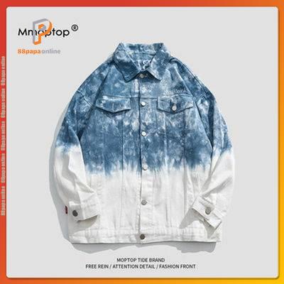 Áo Khoác Bóng Chày Màu Gradient Thời Trang Xuân Thu Dành Cho Cặp Đôi