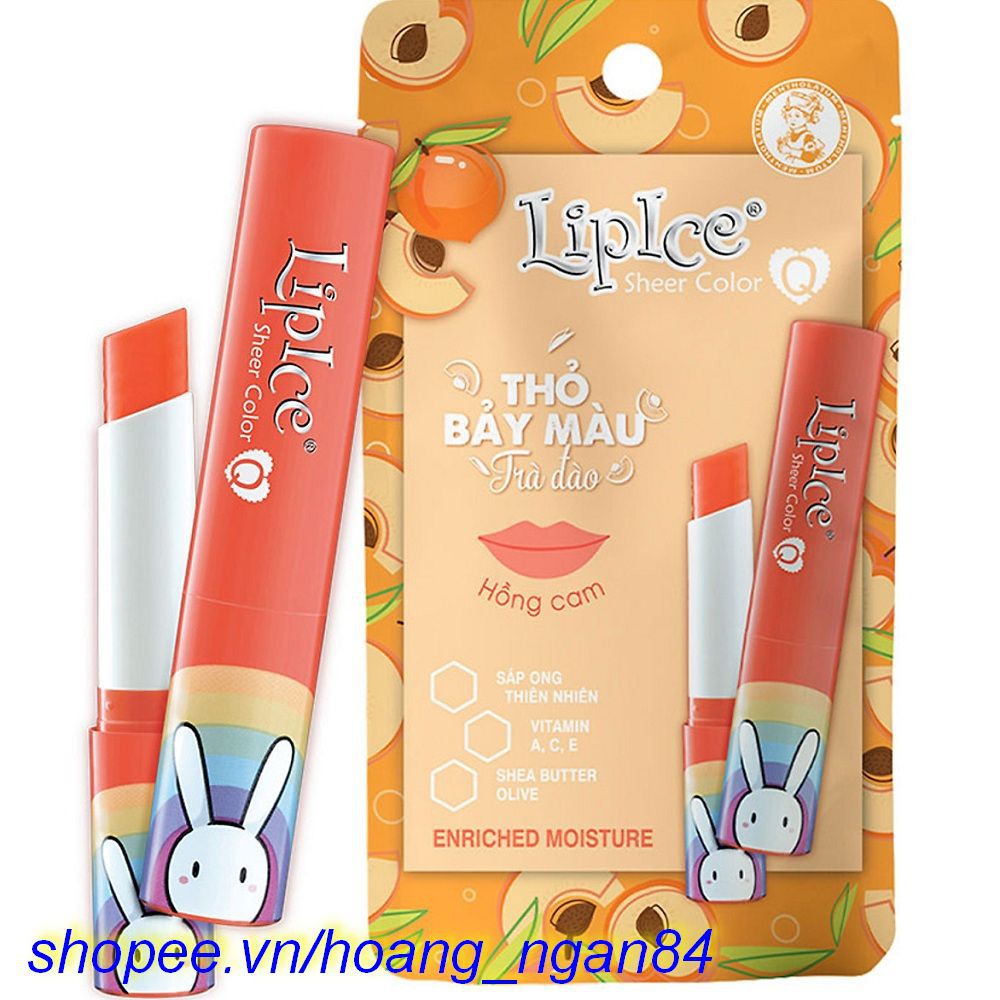 Son Dưỡng Có Màu 2.4G Lipice Sheer Color Q Thỏ Bảy Màu Hồng Cam