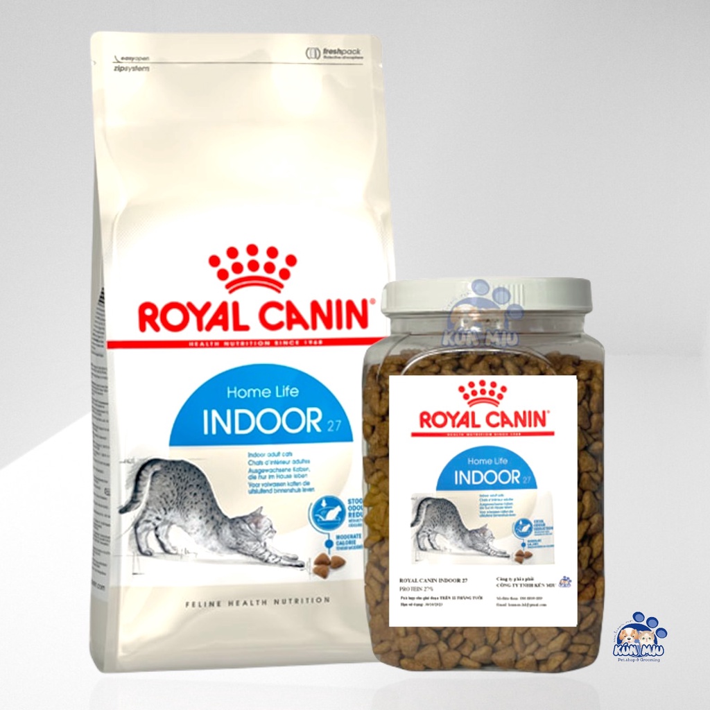 Thức ăn Pháp ít đạm dành cho mèo lớn Royal Canin Indoor