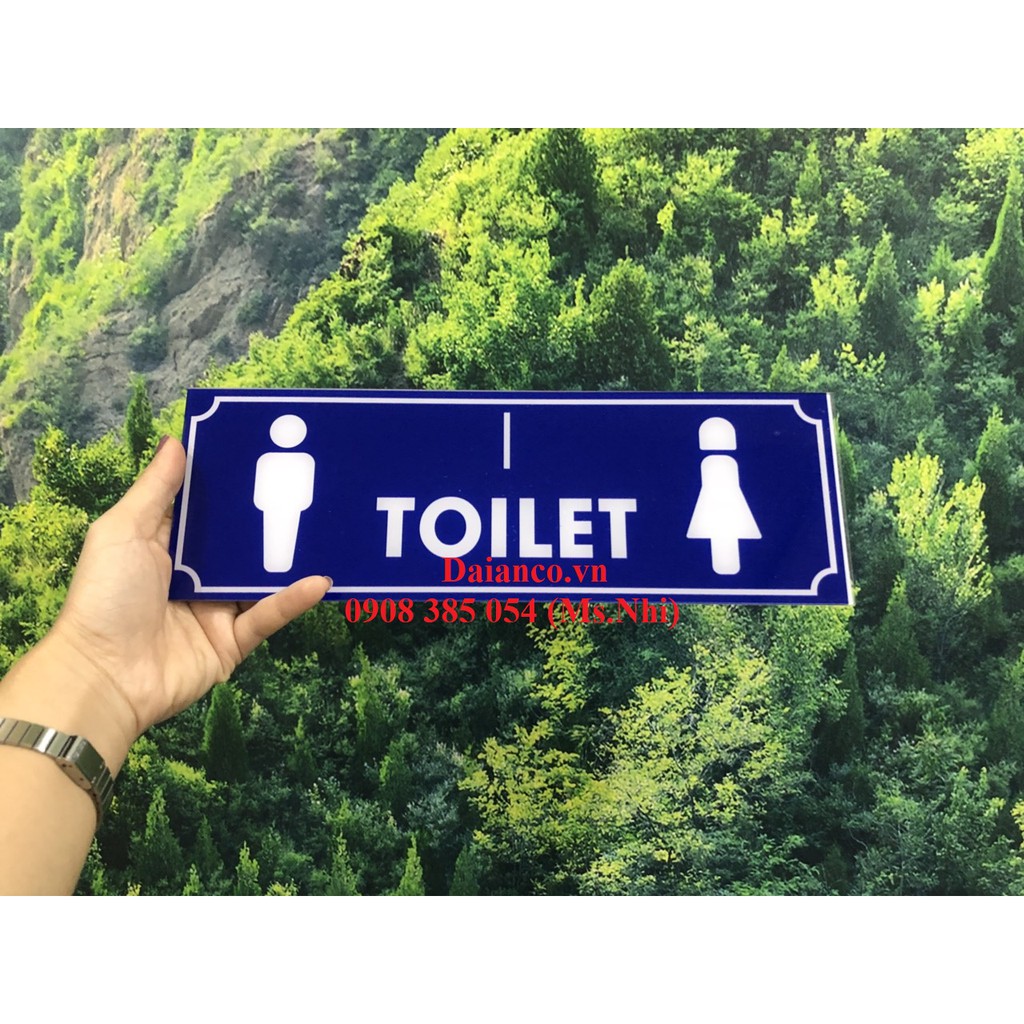Bảng chỉ dẫn nhà vệ sinh, bảng WC chất liệu mica- Hình thật, có sẵn