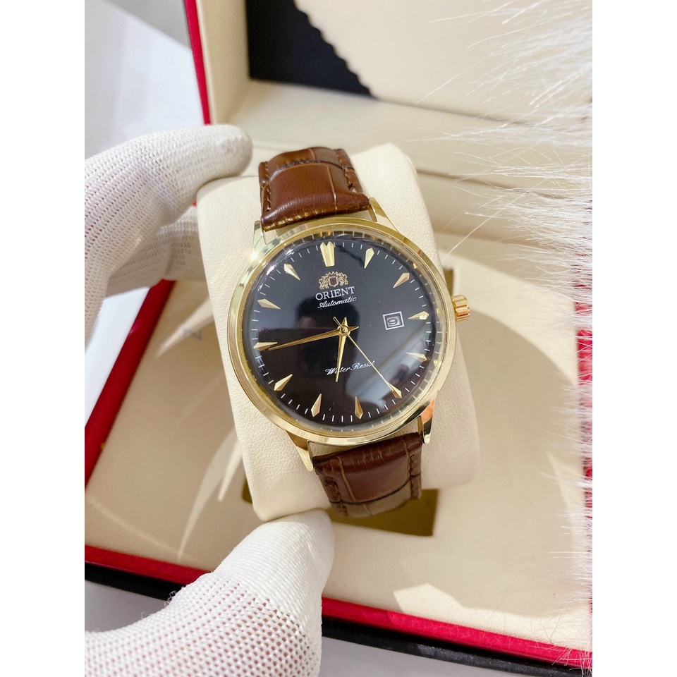 ĐỒNG HỒ NAM ORIENT MÁY QUAZT - DÂY DA XỊN - MẶT VÀ ĐÁY MẠ VÀNG 14K | BigBuy360 - bigbuy360.vn