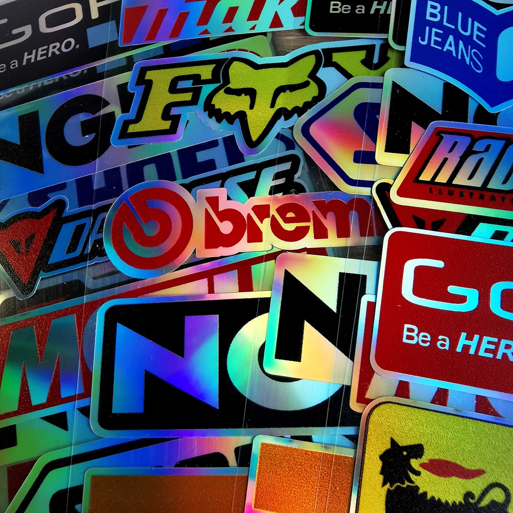 Miếng Dán Trang Trí Mũ Bảo Hiểm Hình Ngk Movistar Độc Đáo