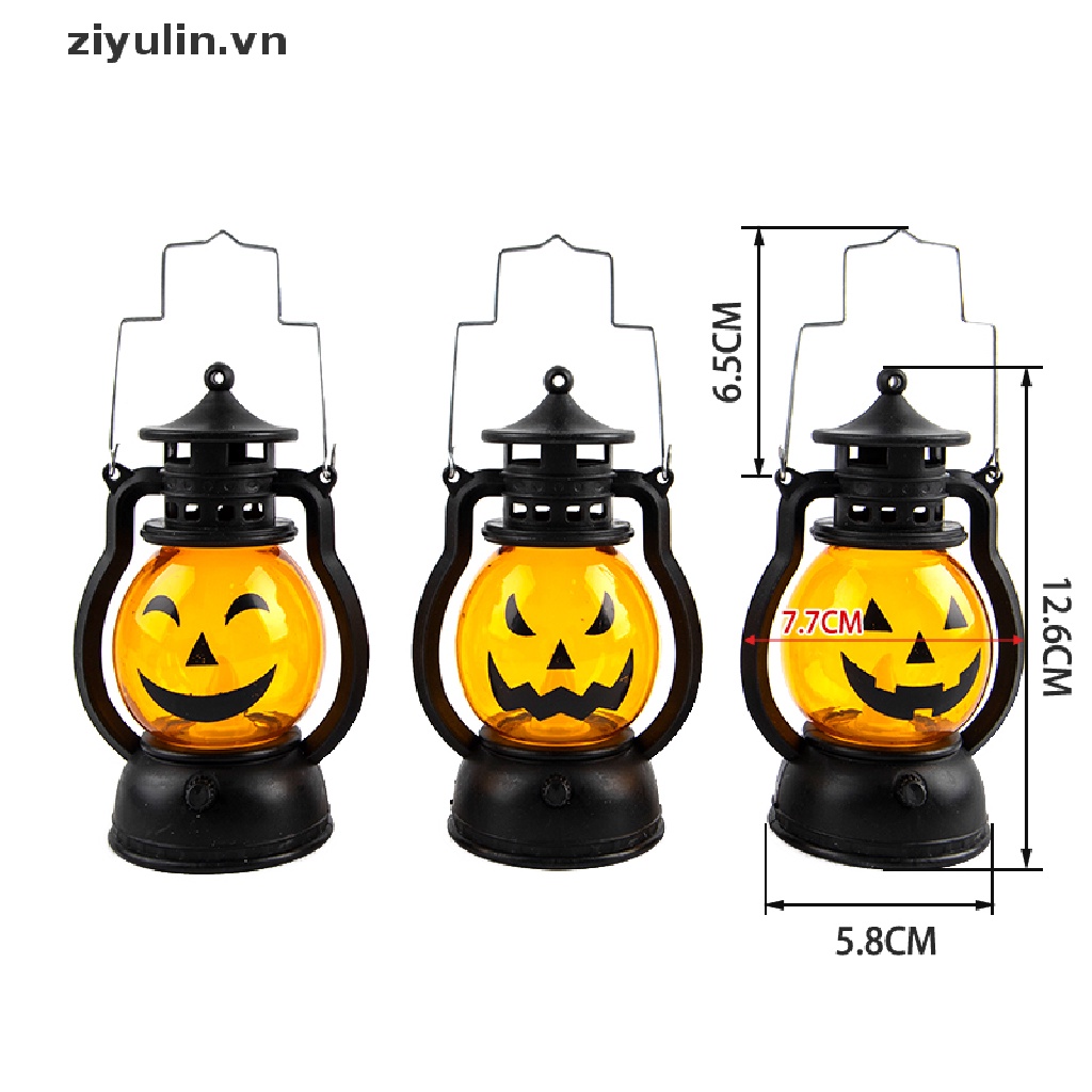 Đèn Lồng LED Dầu Ngựa Đầu Lâu Bí Ngô ziyulin Trang Trí Halloween