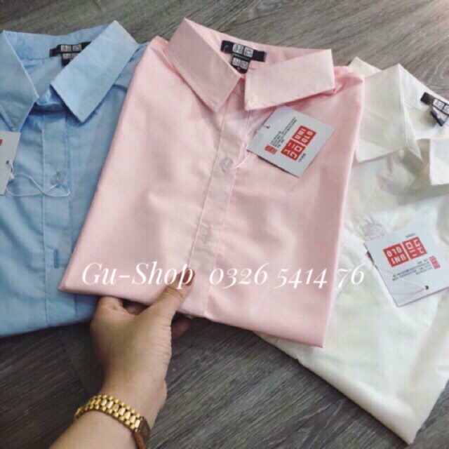 áo sơ mi nữ ngắn tay dài tay uniqlo